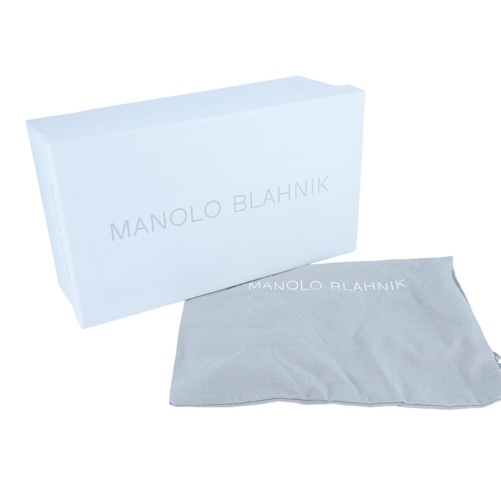 Manolo Blahnik White and Gray Designer Shoe Box 11.5" X 6.5" X 3.5"